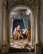 Jan Steen A Woman at her Toilet (mk25) oil painting reproduction